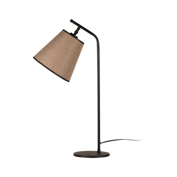Czarna lampa stołowa z beżowym abażurem Don-image-1