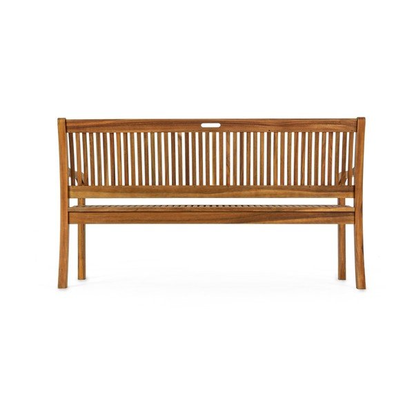 Drewniana ławka ogrodowa w naturalnym kolorze Noemi – Bizzotto-image-4