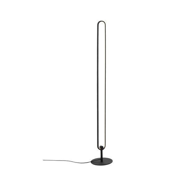 Metalowa lampa stojąca LED ze ściemniaczem w kolorze matowej czerni (wysokość 130 cm) Loop – Ellos Home-image-3
