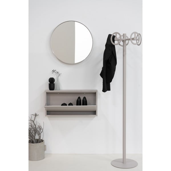 Szarobrązowa metalowa uchylna szafka na buty 75x37,5x12,5 cm Billy – Spinder Design-image-1