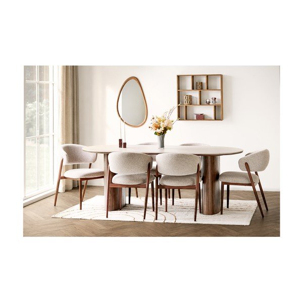 Beżowy dywan z mieszanki bawełny 200x300 cm Tampa – House Nordic-image-2
