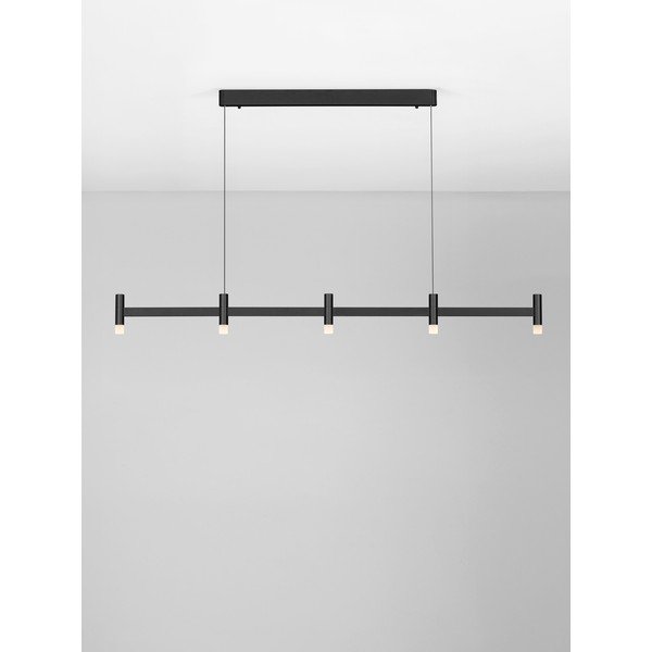 Aluminiowa lampa wisząca LED ze ściemniaczem w kolorze matowej czerni z kloszem ze szkła akrylowego Poetic – Nova Luce-image-4