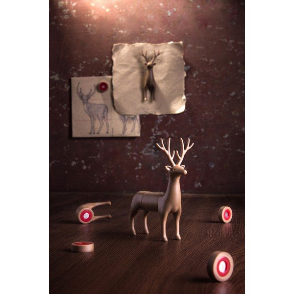 Zestaw magnesów w kształcie jelonków Qualy&CO Magnetic My Deer-image-1