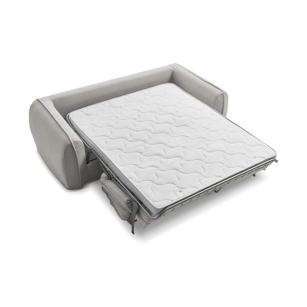 Jasnoszara sofa do spania/rozkładana 216 cm Archimede – Bobochic Paris-image-4