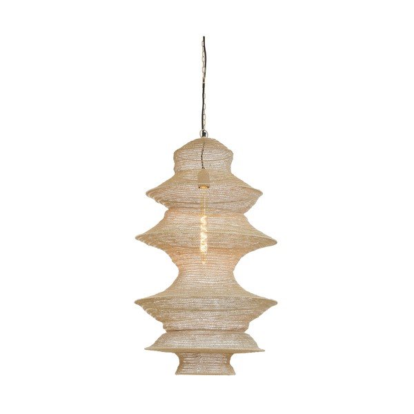 Beżowa metalowa lampa wisząca Nakisha – Light & Living-image-1