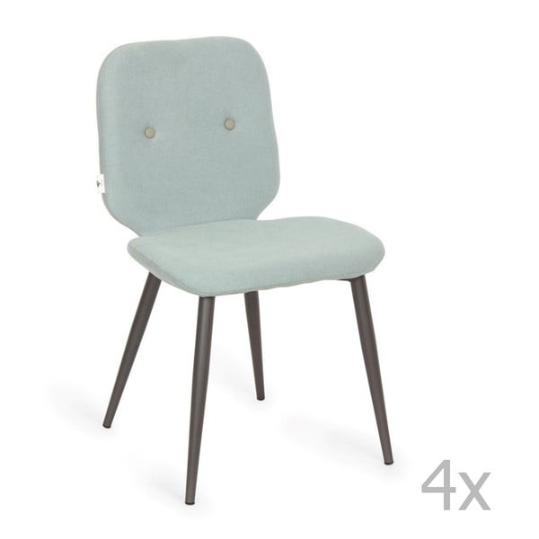 Zestaw 4 miętowych krzeseł Design Twist Tabou