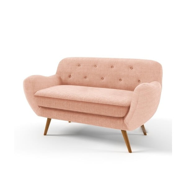 Różowa sofa dwuosobowa Wintech Zefir Portland