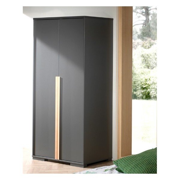 Ciemnoszara szafa dziecięca 98x195 cm London – Vipack-image-1