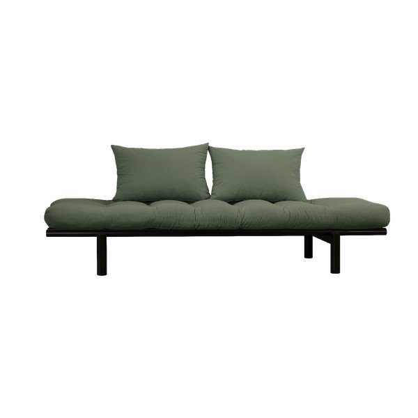 Sofa z zielonym pokryciem Karup Design Pace Black/Olive Green