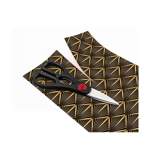 Dekoracyjna tapeta na meble w czarno-złotym kolorze Ambiance Draka-image-2