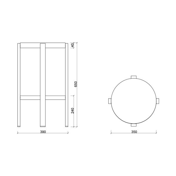 Czarny stalowy stołek Doon – noo.ma-image-3