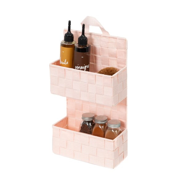 Jasnoróżowy 2-poziomowy koszykwiszący Compactor Bristol-image-4