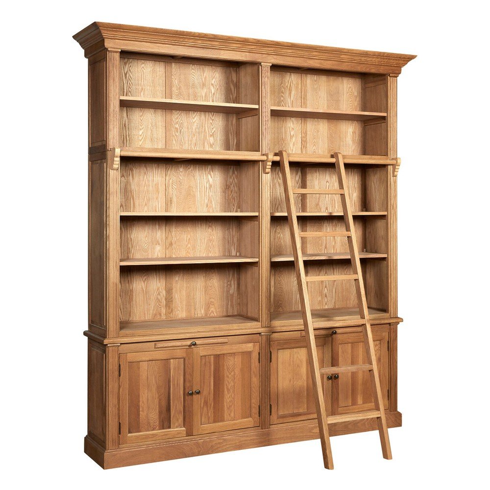 Regał z litego drewna dębowego w naturalnym kolorze 213x240x44 cm Lyon – Premier Housewares