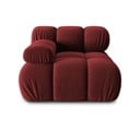 Czerwony aksamitny moduł sofy (lewostronny) Bellis – Micadoni Home