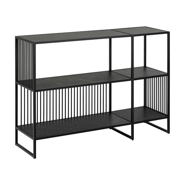 Czarny regał w dekorze kamienia 120x83 cm Strington – Actona-image-2