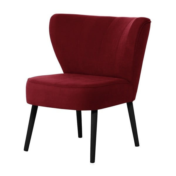 Czerwony fotel z czarnymi nogami My Pop Design Hamilton