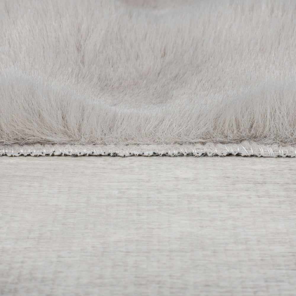 Jasnoszara syntetyczna skóra 180x290 cm Waffle Faux Fur – Flair Rugs (zdjęcie 4)