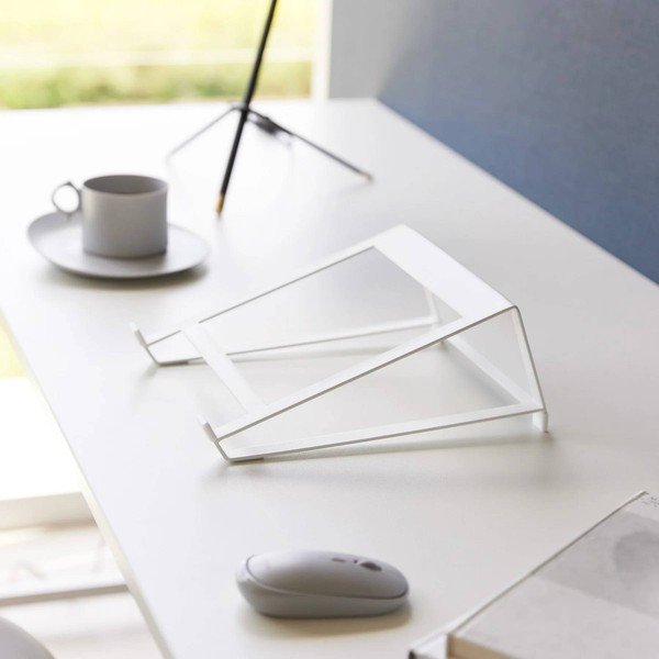 Biały metalowy stojak na laptopa Tower – YAMAZAKI-image-1