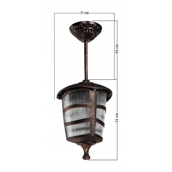 Czarna wisząca lampa zewnętrzna w kolorze brązu Homemania Decor Simba-image-1