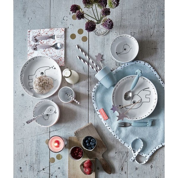 Zestaw 3 różowych łyżeczek dla dzieci Happy Dots – Done by Deer-image-1