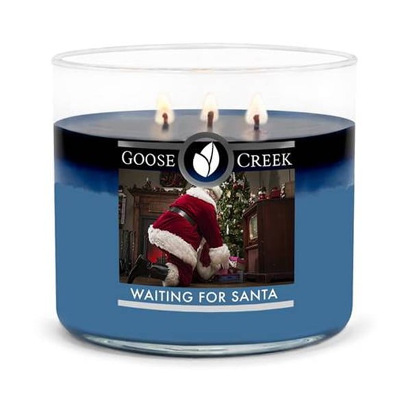 Świeczka zapachowa w szklanym pojemniku Goose Creek Waiting for Santa, 35 godz. palenia
