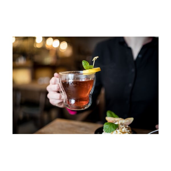 Szklane kubki do cappuccino/z podwójną ścianką zestaw 2 szt. 370 ml Bolla – Vialli Design-image-2