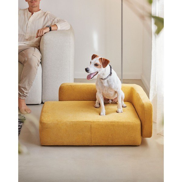 Legowisko dla psa w kolorze musztardowym 73x60 cm Bowie – Kave Home-image-4