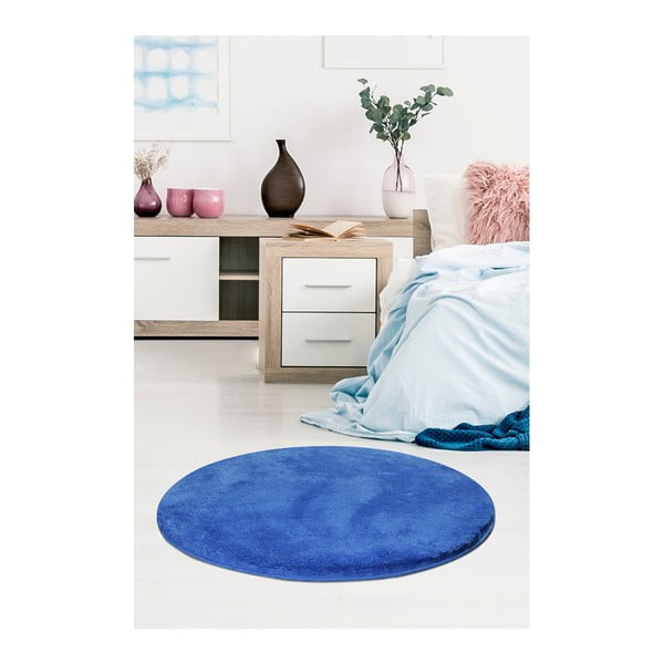 Niebieski dywan Milano, ⌀ 90 cm