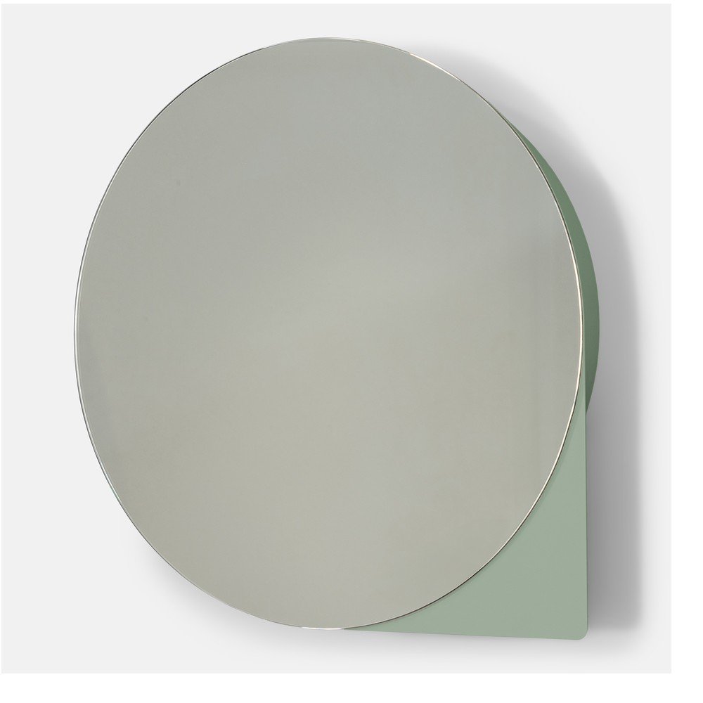 Szarozielona metalowa wisząca/z lustrem szafka łazienkowa 55x55 cm Sonnet – Spinder Design (zdjęcie 4)