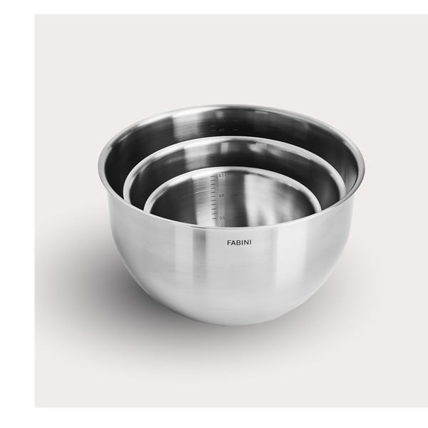 Misy ze stali nierdzewnej w kolorze srebra zestaw 3 szt. ø 24 cm Lucca 3.0 – FABINI-image-2