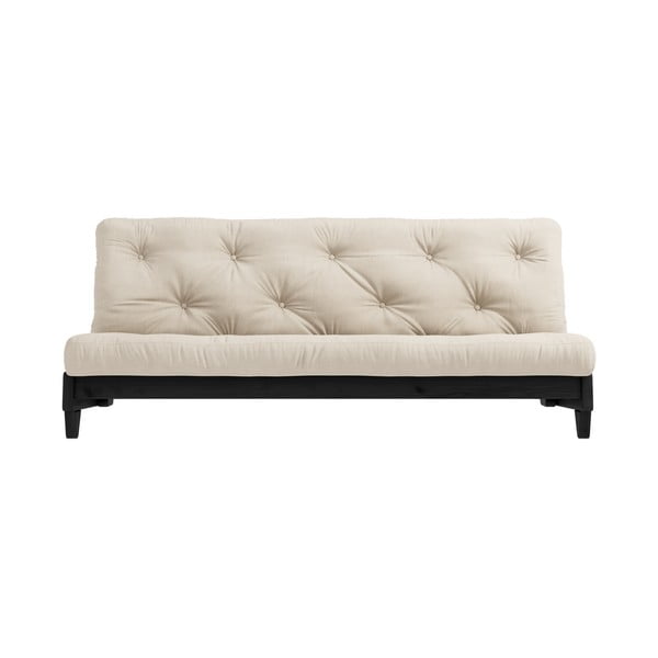 Sofa rozkładana z beżowym pokryciem Karup Design Fresh Black/Beige