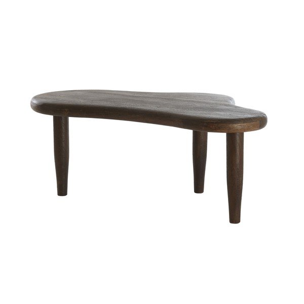 Stolik z litego drewna mango w ciemnym naturalnym kolorze 64x102 cm Canzo – Light & Living