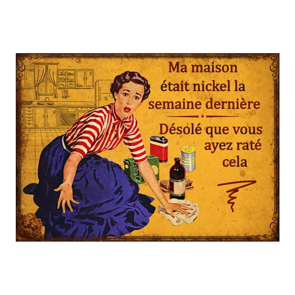 Metalowa tabliczka 21x15 cm Maison Michel – Antic Line