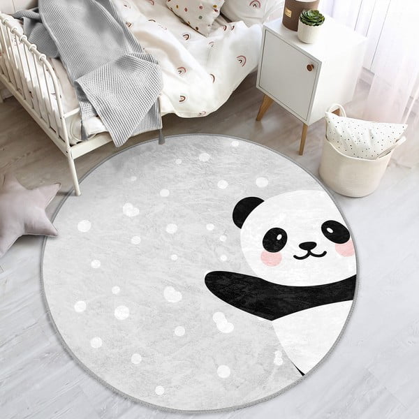 Jasnoszary dywan dziecięcy ø 100 cm Comfort – Mila Home-image-1