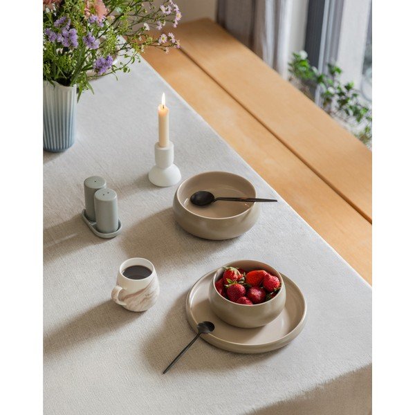 Beżowe kamionkowe talerze zestaw 4 szt. ø 22 cm Terra Rondo – Bonami Selection-image-1