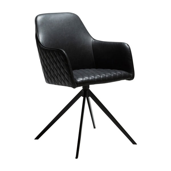 Czarne krzesło z podłokietnikami DAN-FORM Denmark Twine