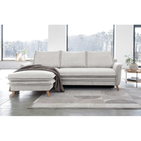 Beżowy rozkładany narożnik (lewostronny) Charming Charlie – Miuform-image-1