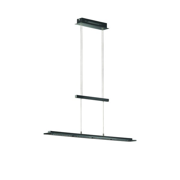 Czarna metalowa lampa wisząca LED ze ściemniaczem Tenso – Fischer & Honsel