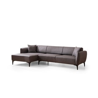 Ciemnoszara sofa narożna Artie Belissimo, narożnik lewy
