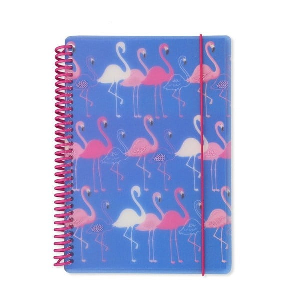 Notes A5 Go Stationery Flamingo Blue