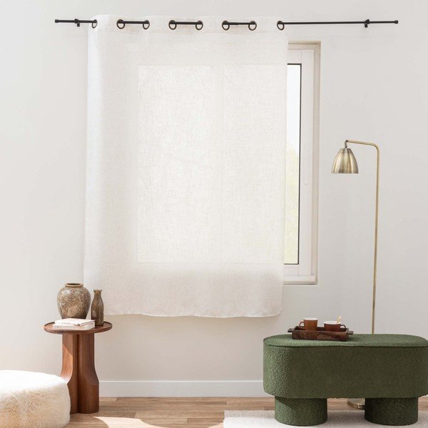 Kremowa zasłona 140x240 cm Pauline – douceur d'intérieur-image-1