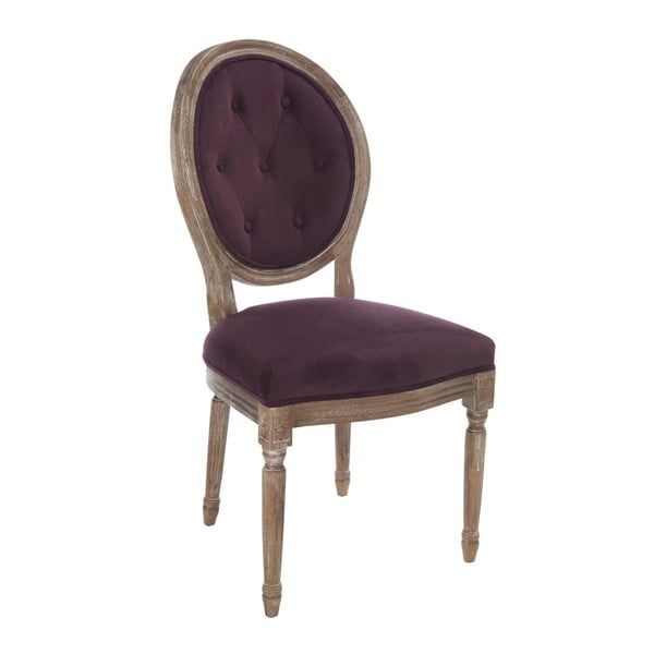 Bordowe dębowe krzesło Versailles