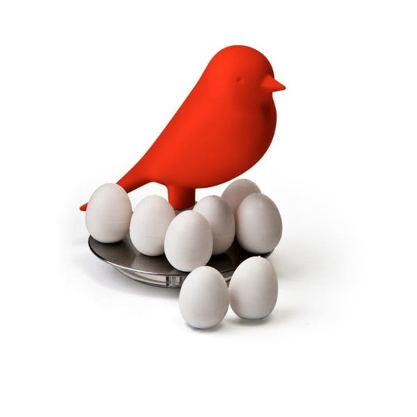 Czerwony
  stojak z magnesami Qualy Magnetic Egg Sparrow