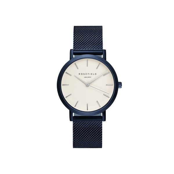 Biało-niebieski zegarek damski Rosefield The Mercer