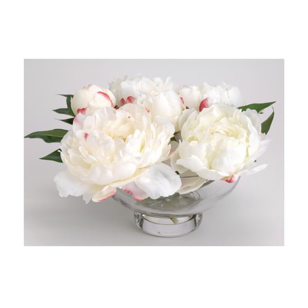 Sztuczne kwiaty w wazonie Peony White