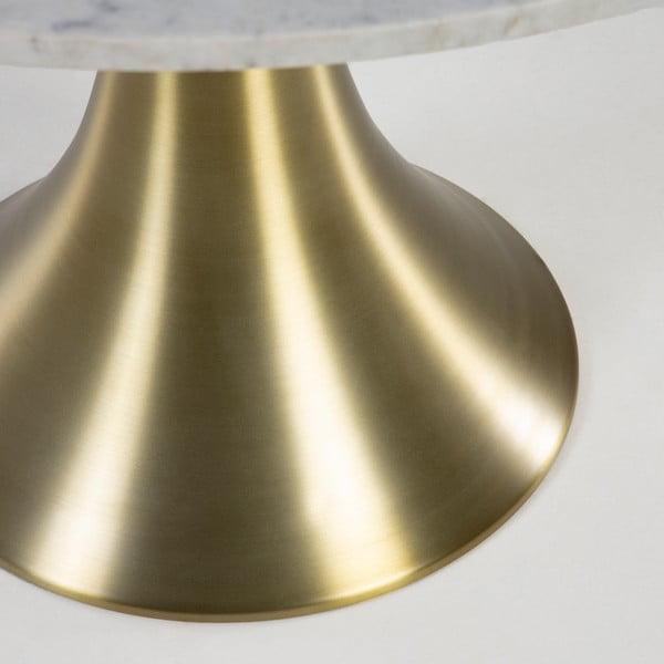 Biały okrągły stół do jadalni w dekorze marmuru Kave Home, ø 120 cm-image-3