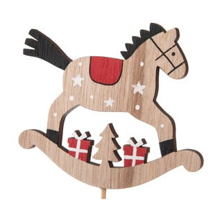 Zestaw 3 drewnianych ozdób w kształcie konika Dakls, wys. 33 cm