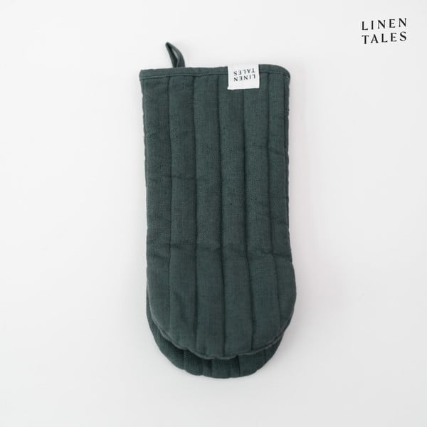 Lniana rękawica kuchenna Forest Green – Linen Tales-image-2