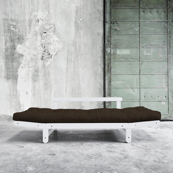 Sofa rozkładana Beat White/Choco Brown-image-3
