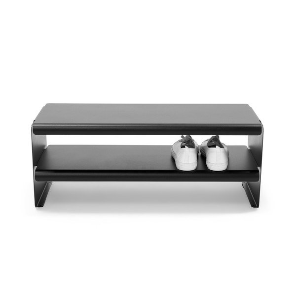 Czarna stalowa szafka na buty 71,5x28x31 cm Linea – Spinder Design